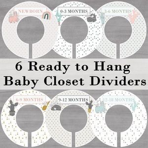 Pretty Llama Closet Dividers (Infant and Toddler)